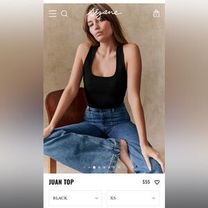 Sezane Juan Top Black XS